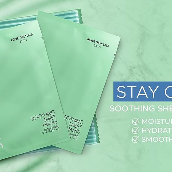 GivethemLaLa  STAY CALM SOOTHING SHEET MASKS - Picture 3 of 7